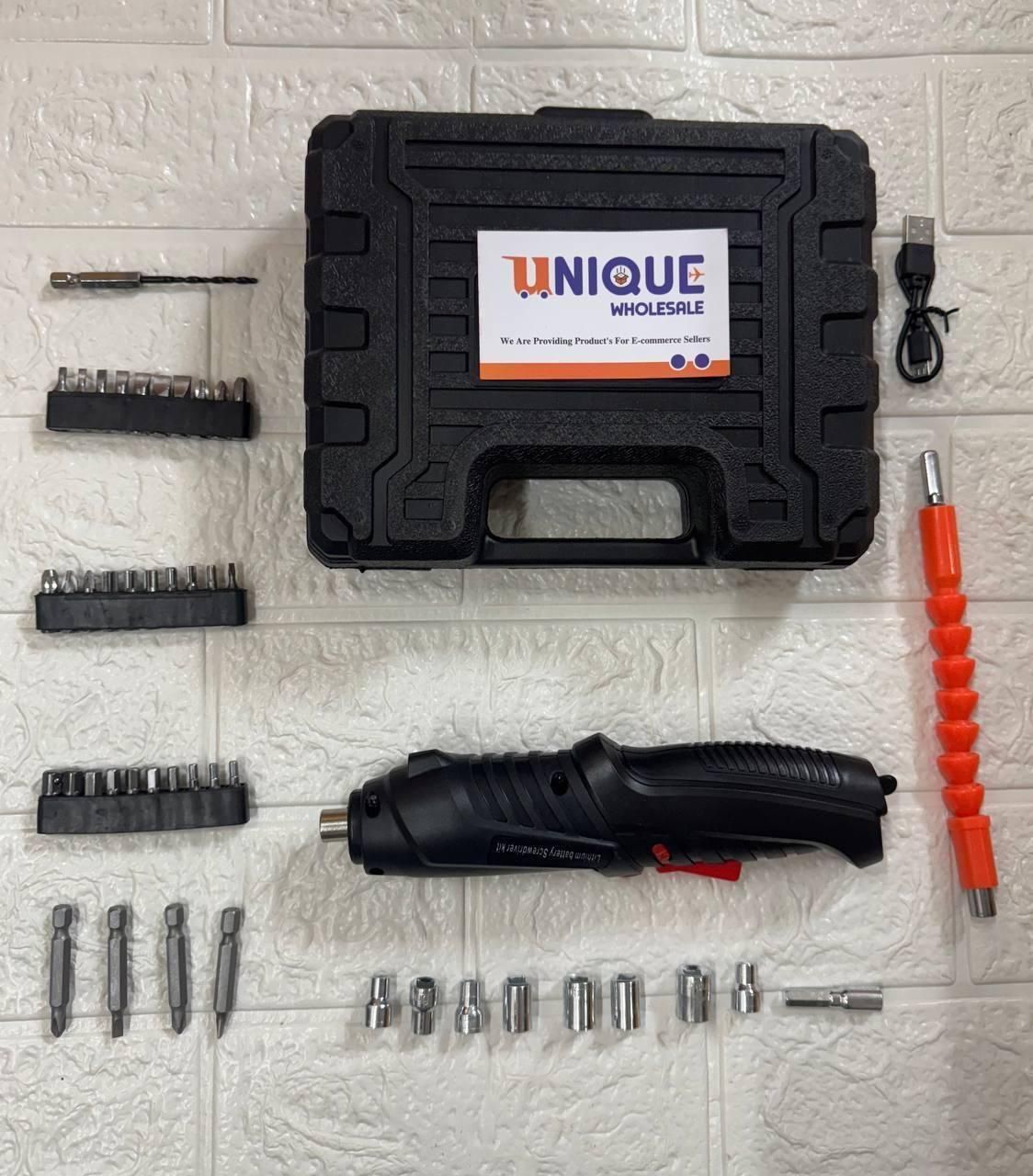 EV Charge With Inbuilt Light Metal Screwdriver with 47 pcs Screwdriver Bit Set